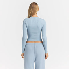 COTTON JERSEY LONG SLEEVE T-SHIRT | FOG