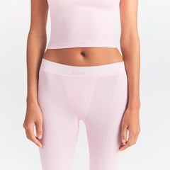 COTTON RIB MID RISE LEGGING | CHERRY BLOSSOM