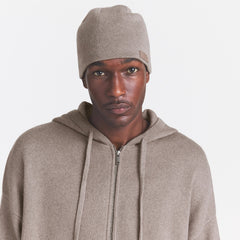 COTTON KNIT MENS BEANIE | DESERT HEATHER GREY