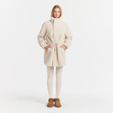FAUX SHEARLING ZIP UP JACKET | BUFF