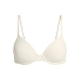 COTTON JERSEY T-SHIRT BRA | BONE