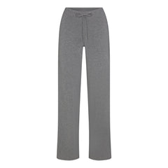 COTTON JERSEY STRAIGHT LEG PANT | DARK HEATHER GREY