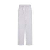 COTTON FLEECE STRAIGHT LEG PANT | LIGHT HEATHER GREY ARCHED SKIMS PLAID