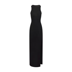 AIRY CASHMERE LONG DRESS | ONYX