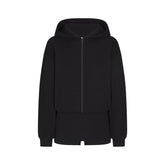 COTTON FLEECE ZIP UP ONESIE | ONYX