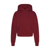 COTTON FLEECE HOODIE | MERLOT