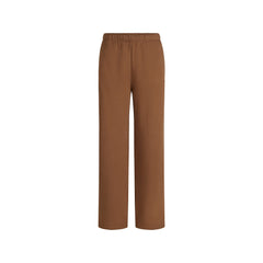 COTTON FLEECE STRAIGHT LEG PANT | BISON