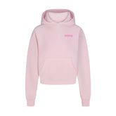 COTTON FLEECE HOODIE WITH EMBOSSED LOGO | CHERRY BLOSSOM
