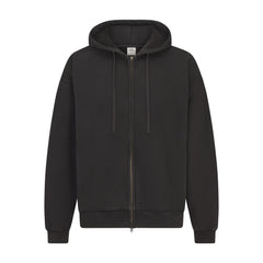 HEAVYWEIGHT FLEECE MENS ZIP UP HOODIE | WASHED ONYX