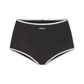 COTTON RIB BOY SHORT | SOOT CONTRAST