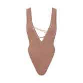 LUDOVIC DE SAINT SERNIN X SKIMS REFINED KNIT DEEP V BODYSUIT | SIENNA