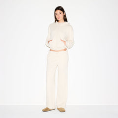 COTTON FLEECE STRAIGHT LEG PANT | OATMEAL HEATHER
