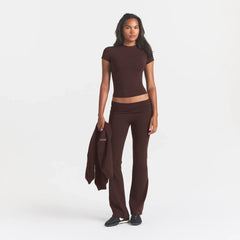 COTTON JERSEY T-SHIRT | ESPRESSO