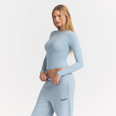 COTTON JERSEY LONG SLEEVE T-SHIRT | FOG