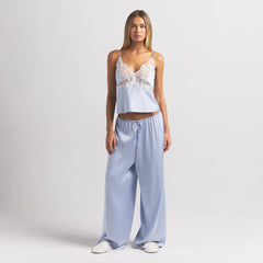 SILK LACE PANT | PERIWINKLE CONTRAST