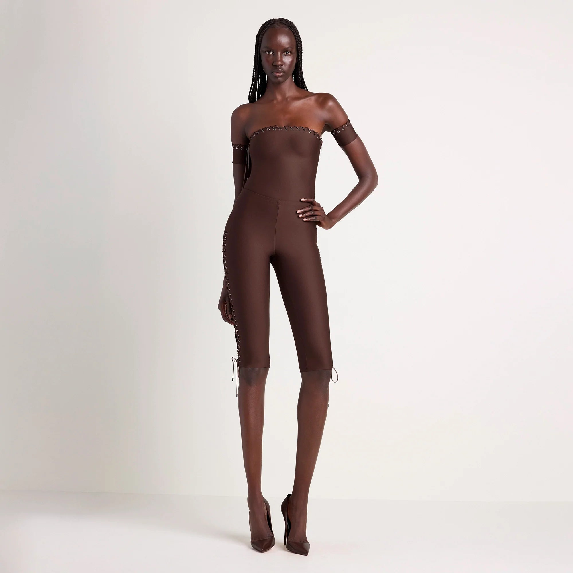 LUDOVIC DE SAINT SERNIN X SKIMS SKIMS BODY STRAPLESS BODYSUIT | COCOA
