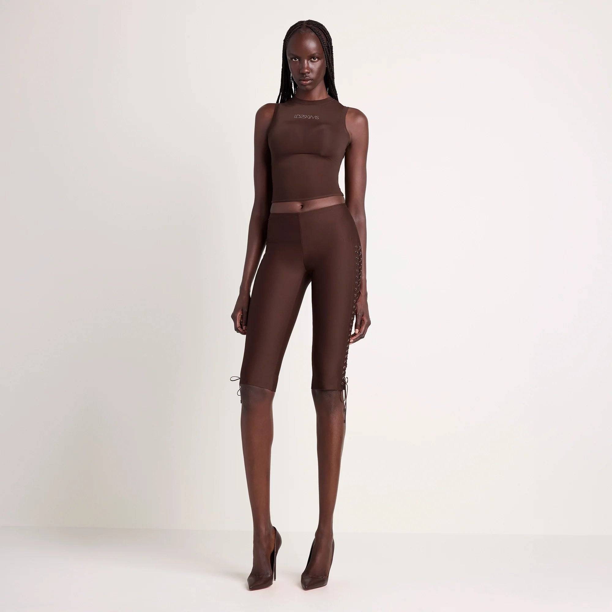 LUDOVIC DE SAINT SERNIN X SKIMS MILKY SHEER TANK | COCOA