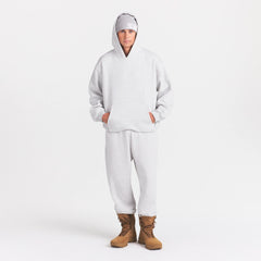 COTTON KNIT MENS LOGO BEANIE | LIGHT HEATHER GREY