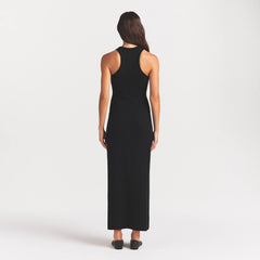 AIRY CASHMERE LONG DRESS | ONYX