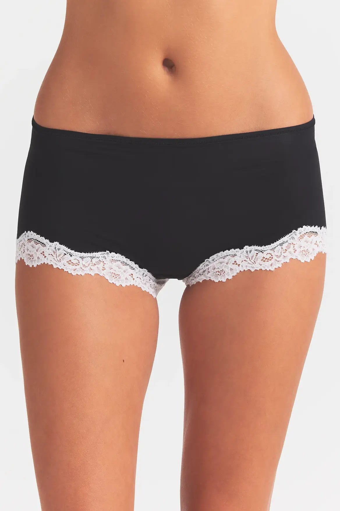 FITS EVERYBODY LACE BOY SHORT | OBSIDIAN CONTRAST