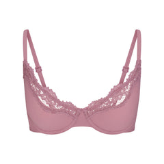 FITS EVERYBODY LACE UNLINED SCOOP BRA | MUTED MAUVE