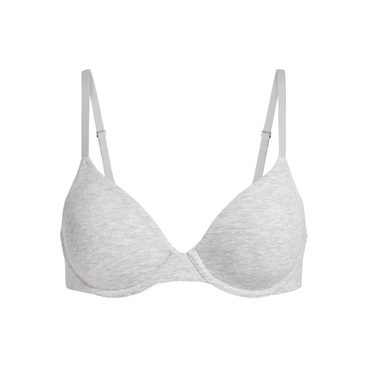 COTTON JERSEY T-SHIRT BRA | LIGHT HEATHER GREY
