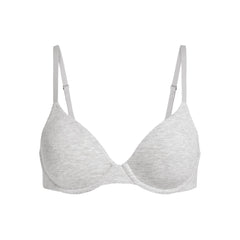 COTTON JERSEY T-SHIRT BRA | LIGHT HEATHER GREY