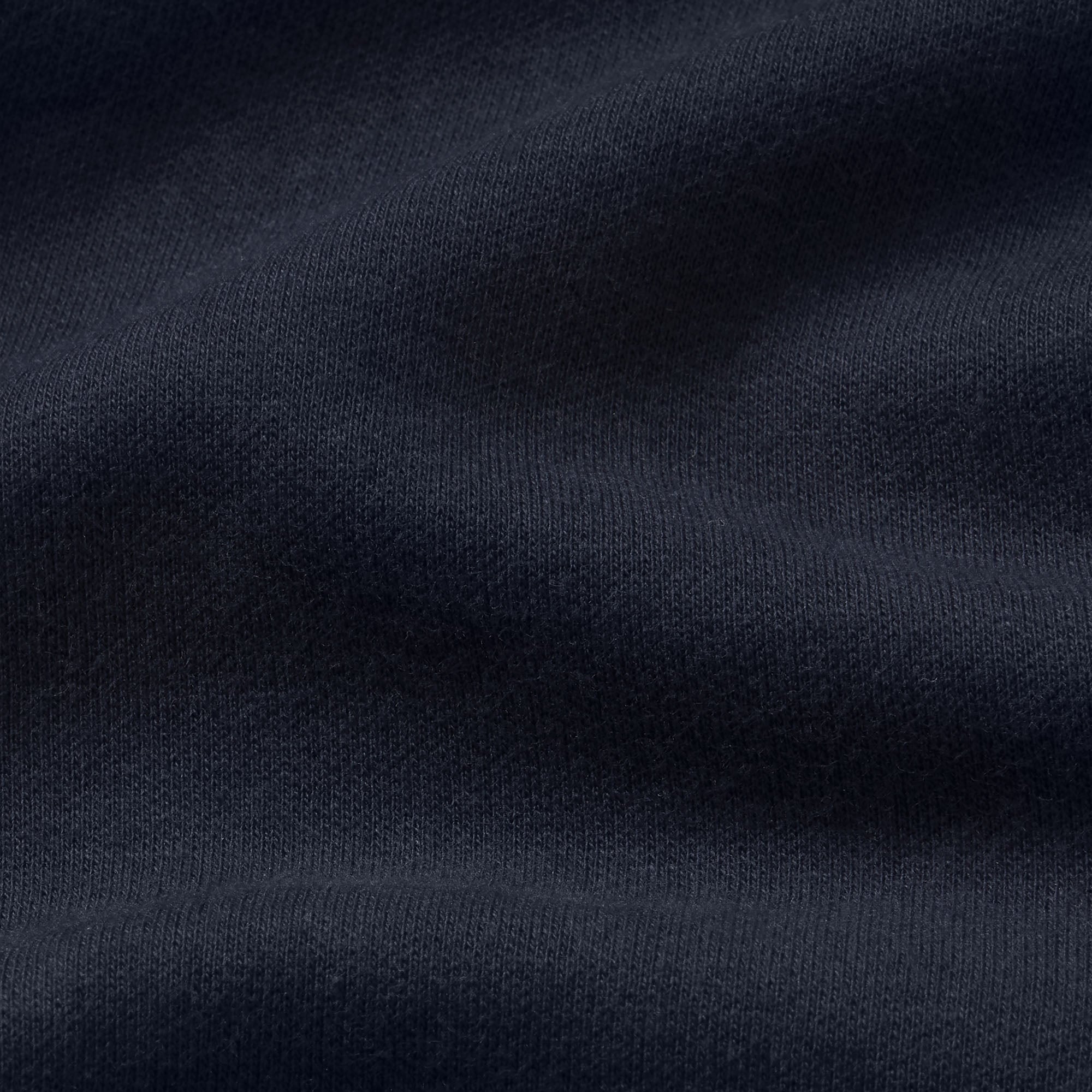 COTTON FLEECE ZIP UP HOODIE | NAVY