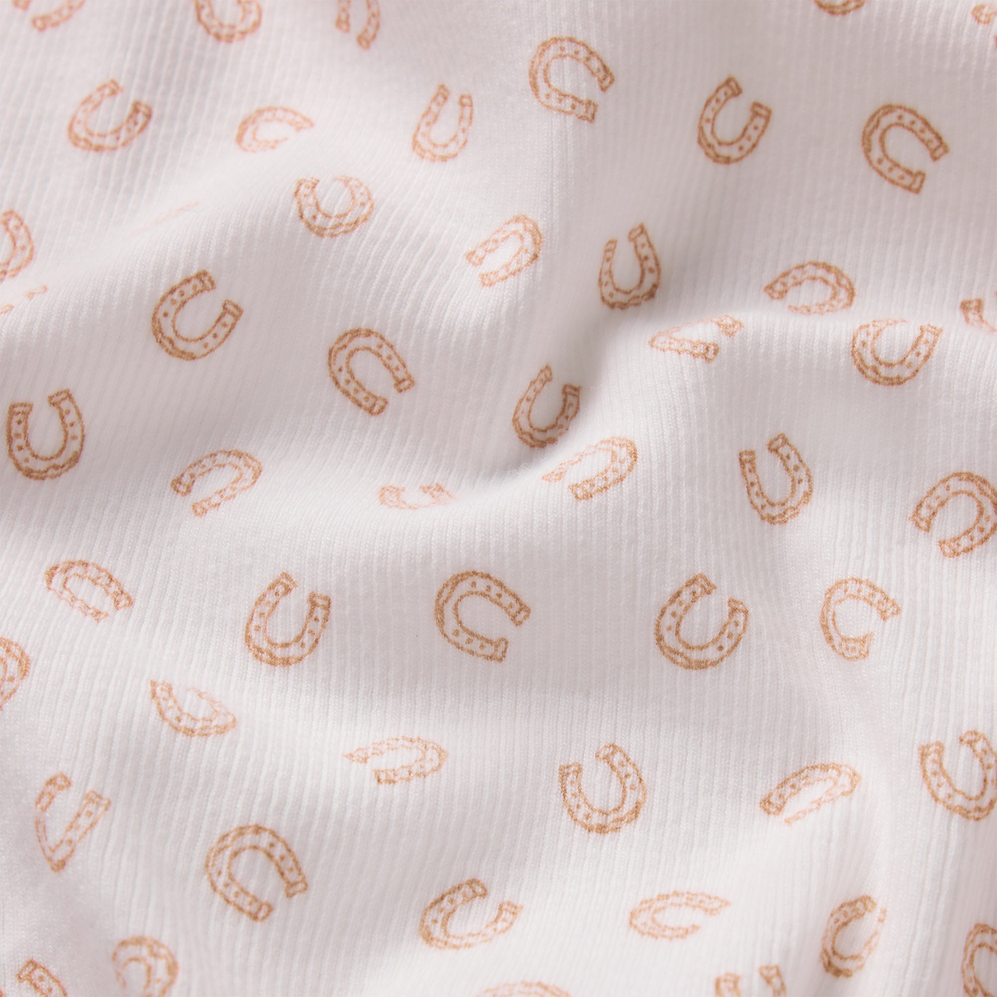 COTTON RIB BOXER | OCHRE HORSESHOE PRINT
