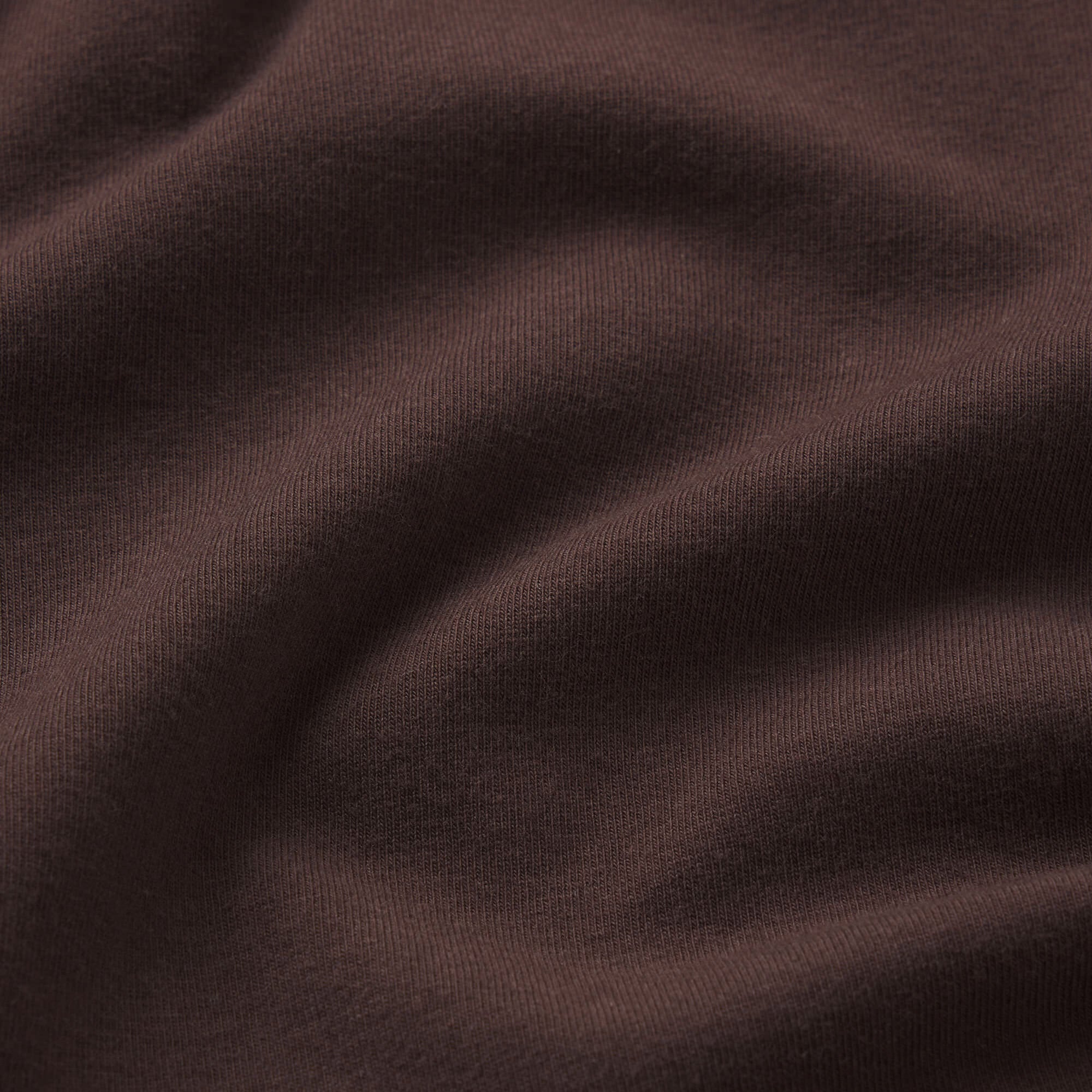 COTTON JERSEY HENLEY LONG SLEEVE | ESPRESSO