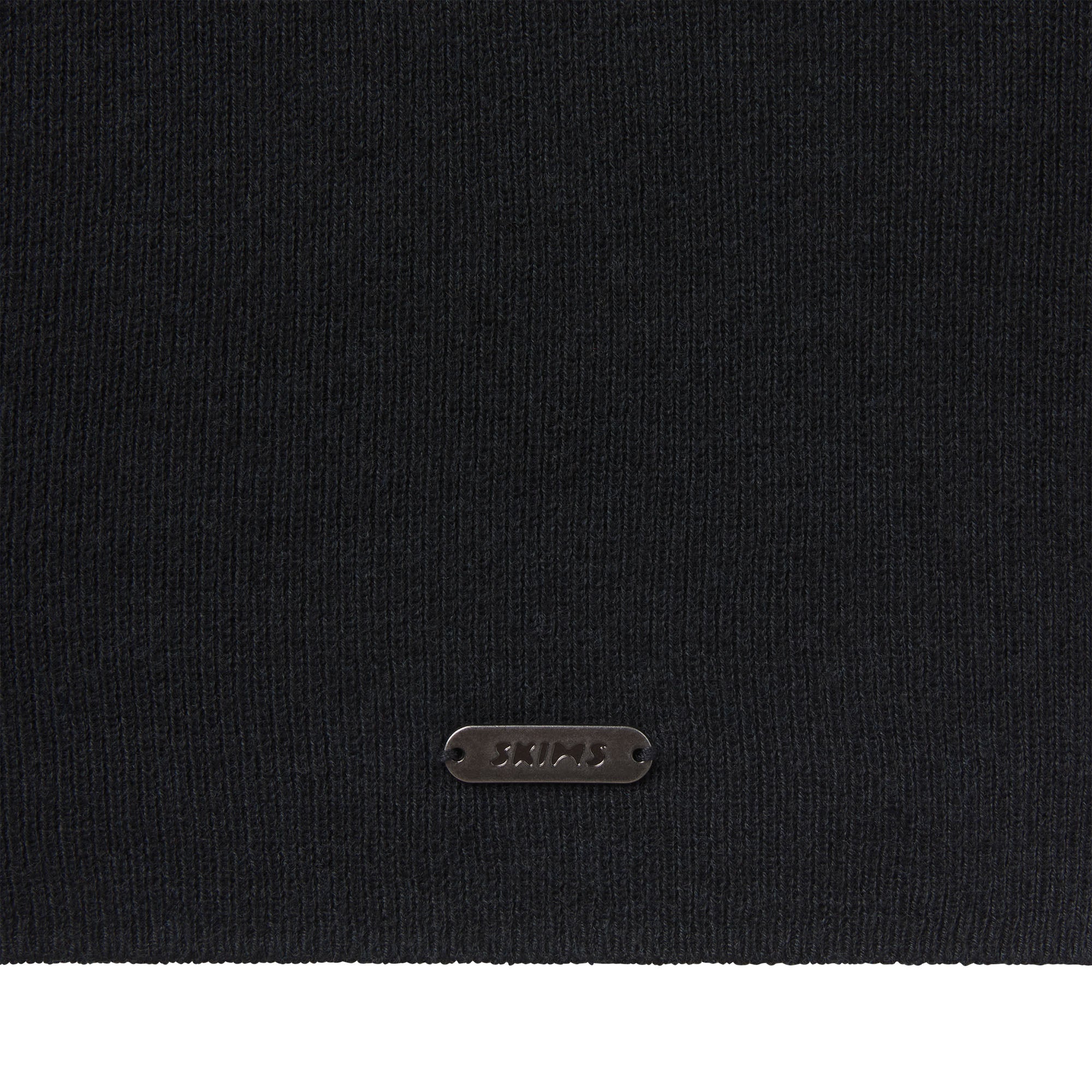 ESSENTIAL KNIT ROUNDED CROPPED CARDIGAN | ONYX