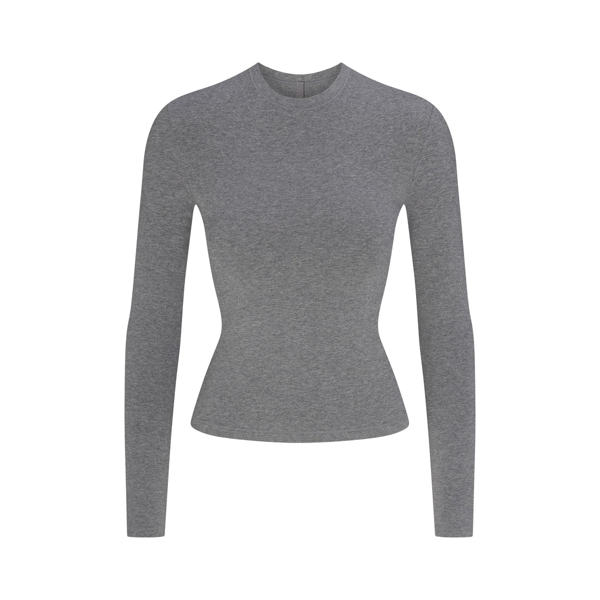 COTTON JERSEY LONG SLEEVE T-SHIRT | DARK HEATHER GREY