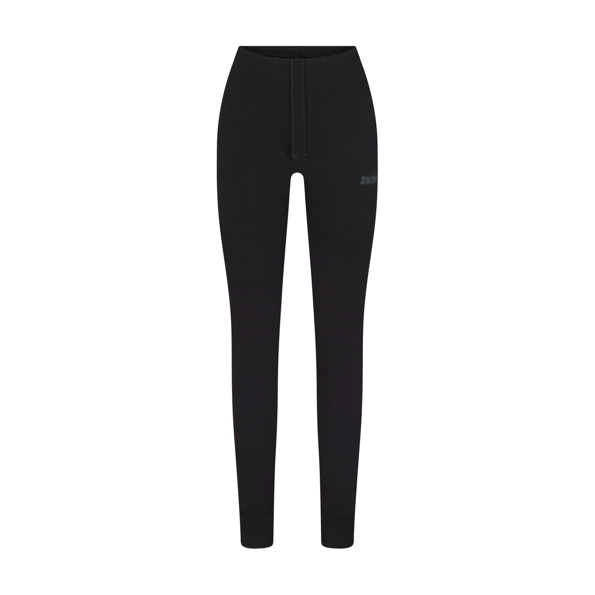 COTTON FLEECE LEGGING WITH EMBOSSED LOGO | ONYX