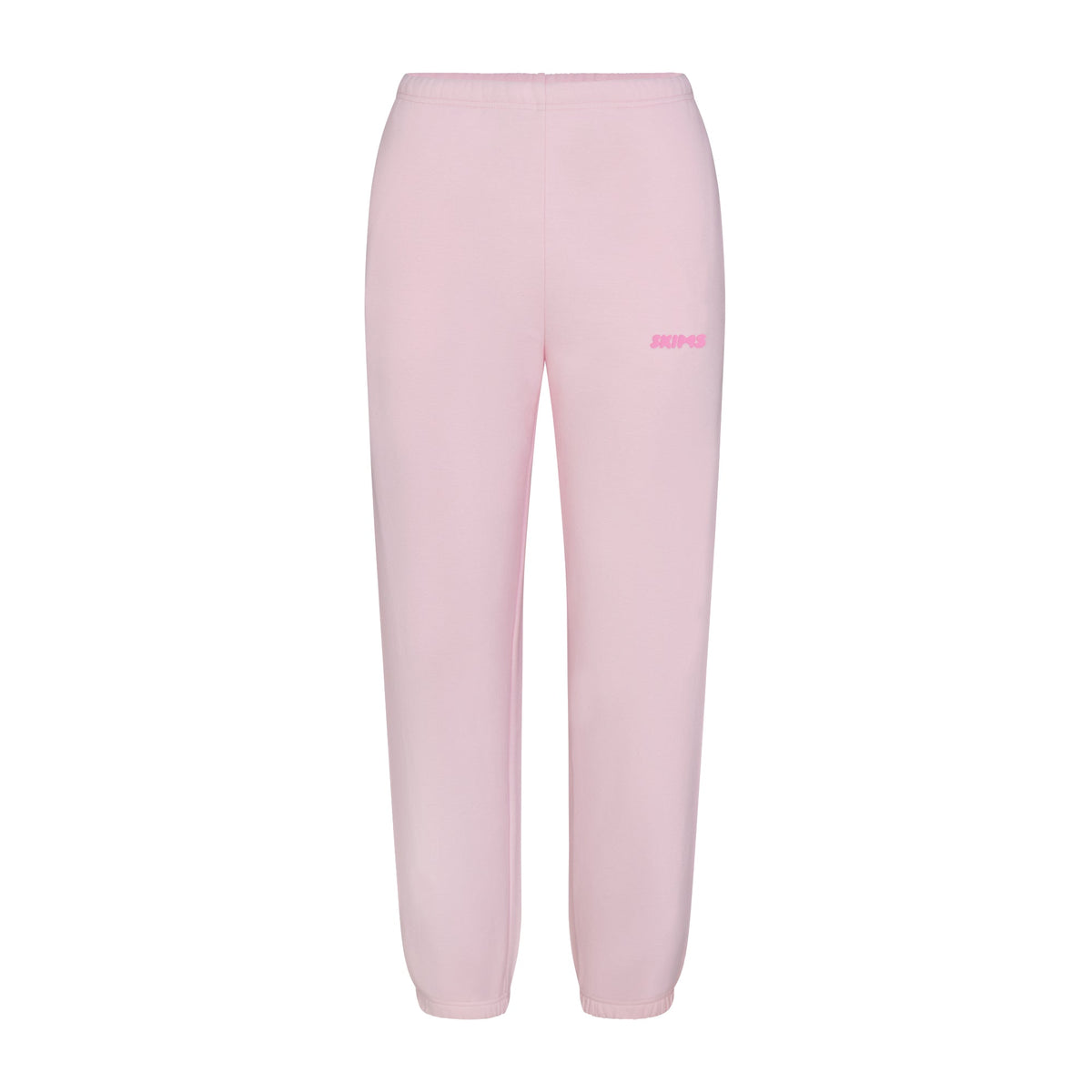 COTTON FLEECE JOGGER WITH EMBOSSED LOGO | CHERRY BLOSSOM
