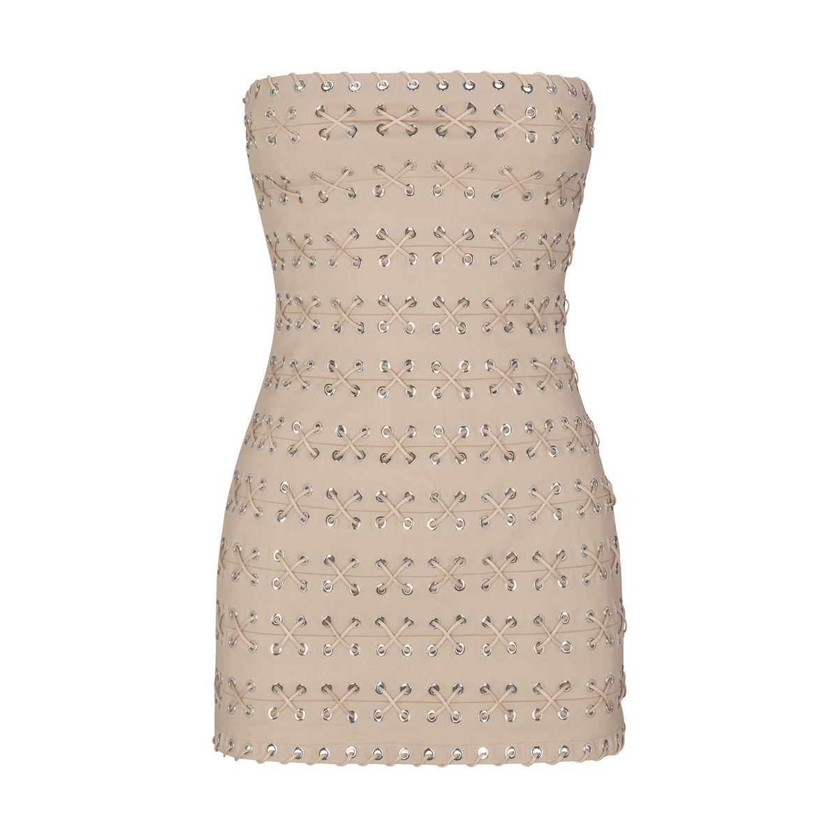 LUDOVIC DE SAINT SERNIN X SKIMS WAXED COTTON MINI DRESS | CLAY