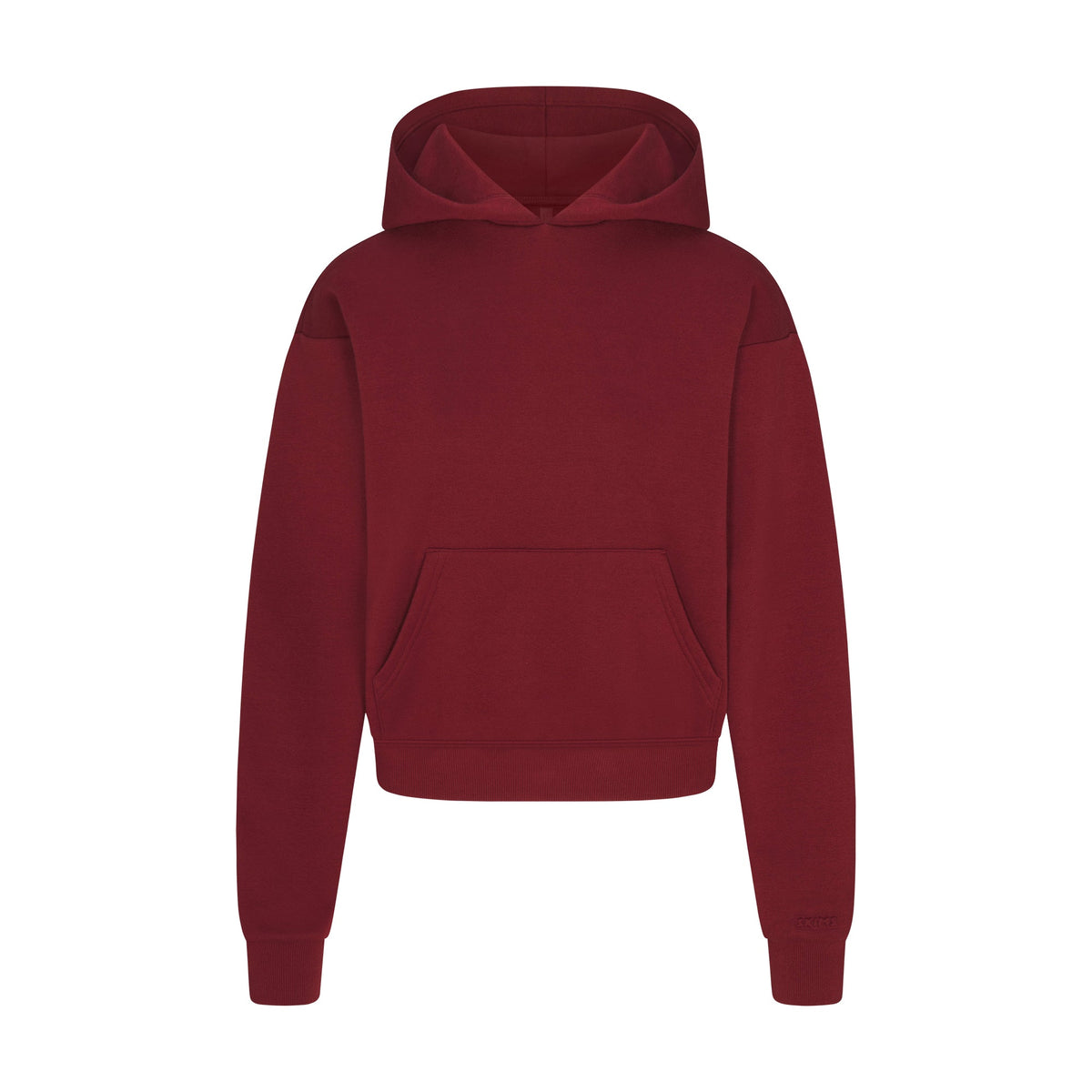 COTTON FLEECE HOODIE | MERLOT