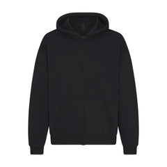 FLEECE LOUNGE MENS RELAXED ZIP UP HOODIE | WASHED ONYX