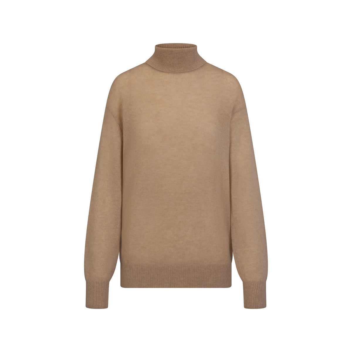 AIRY CASHMERE TURTLENECK | TOFFEE