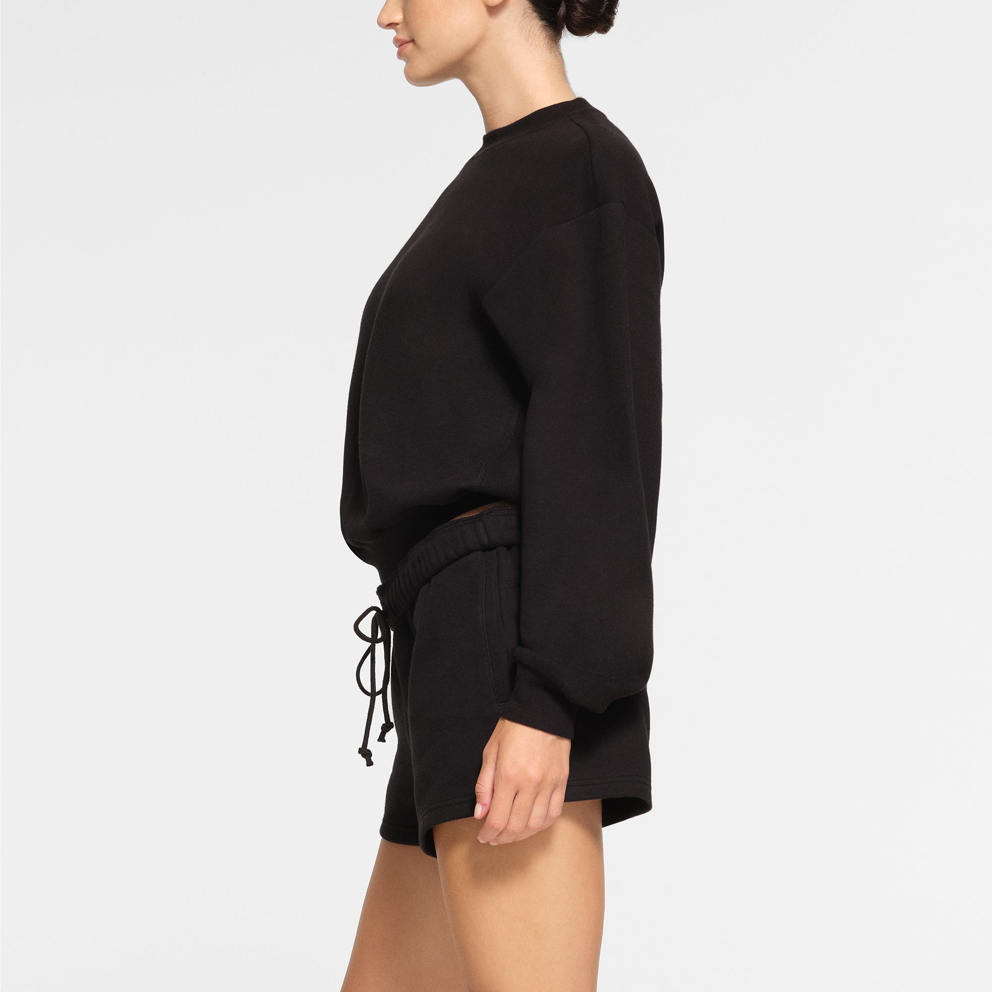 COTTON FLEECE CREWNECK | ONYX