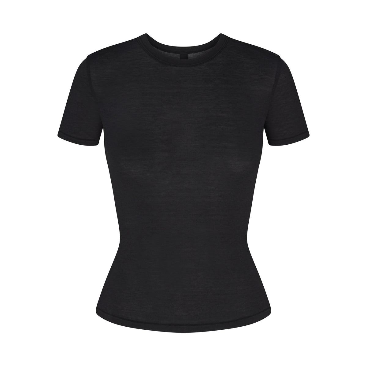 SHEER MODAL LONG T-SHIRT | ONYX