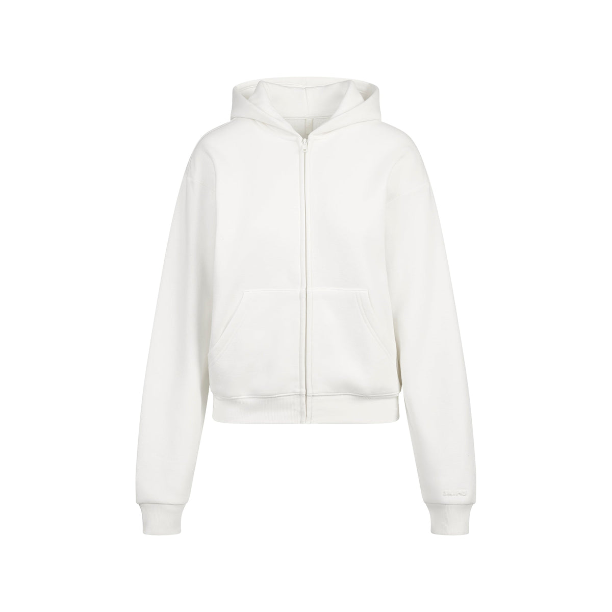 COTTON FLEECE ZIP UP HOODIE | MARBLE