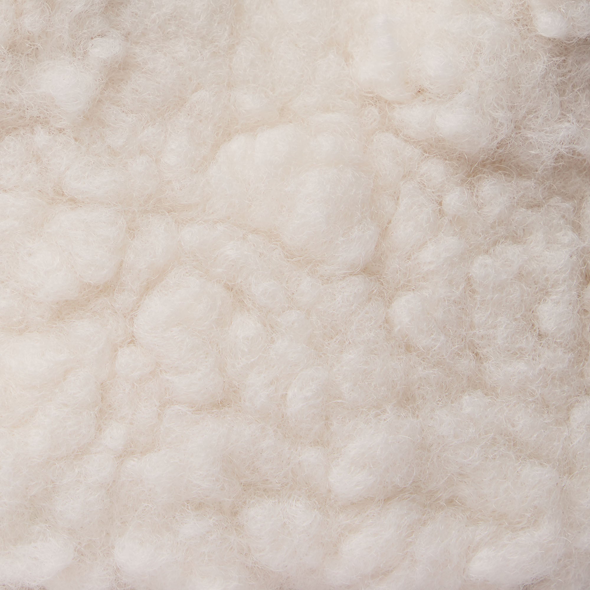 FAUX SHEARLING MICRO TOTE KEYCHAIN | IVORY