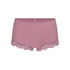 FITS EVERYBODY LACE BOY SHORT | MUTED MAUVE