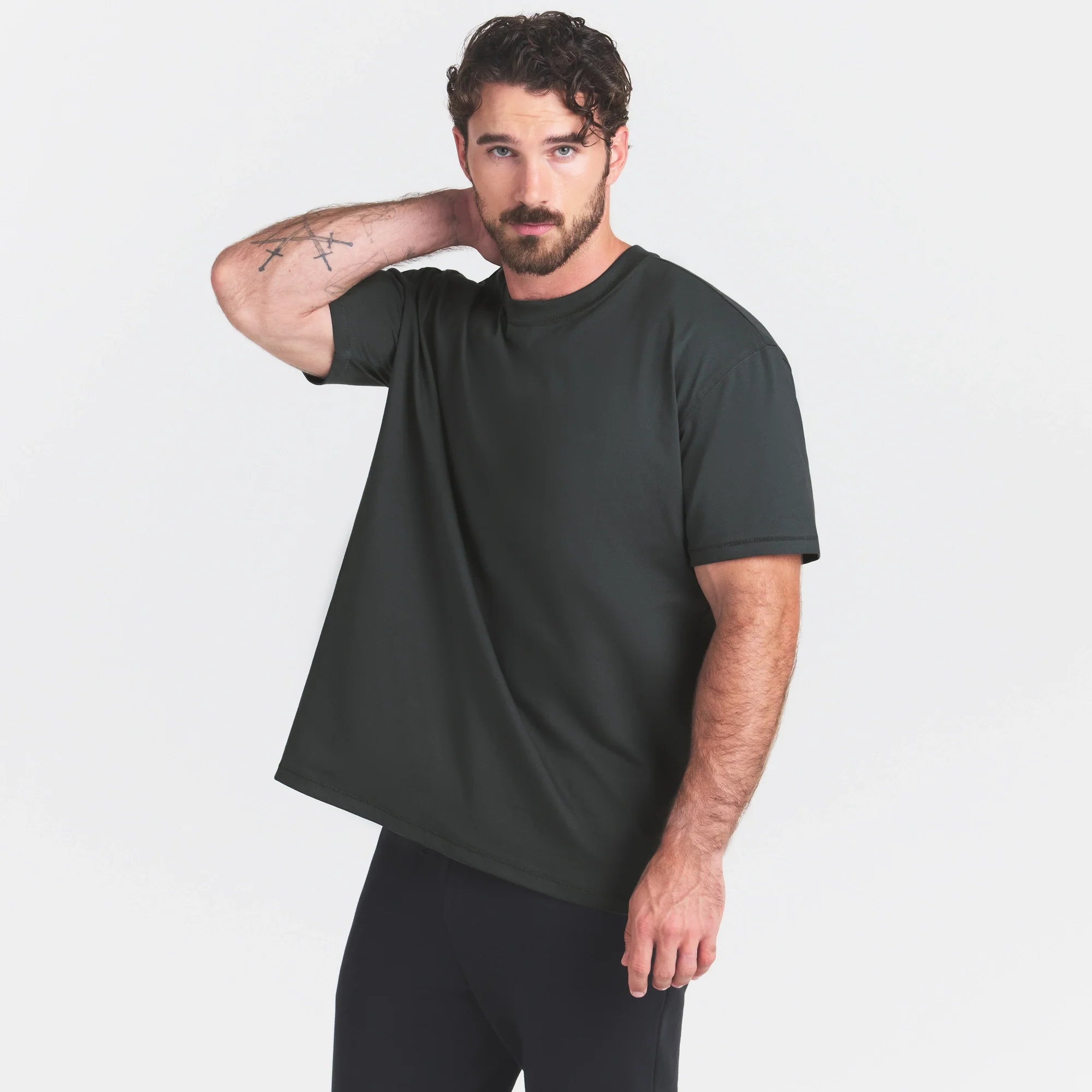 HEAVYWEIGHT COTTON MENS RELAXED T-SHIRT | DEEP SEA