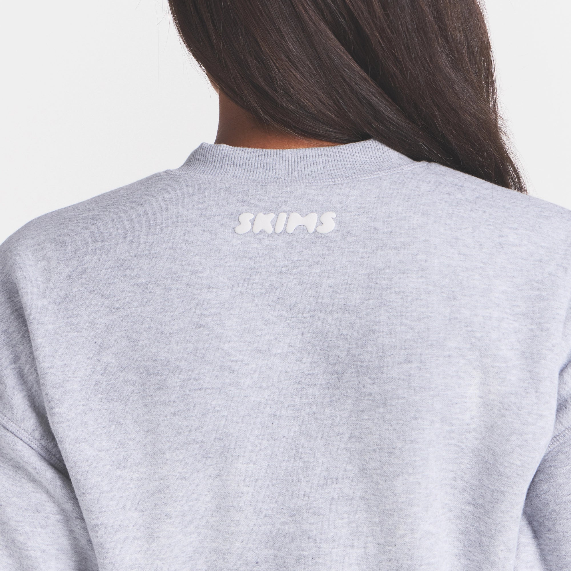 COTTON FLEECE BOMBER JACKET | HEATHER GREY